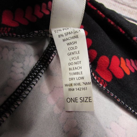 Lularoe One Size Leggings Hearts - Picture 5 of 6